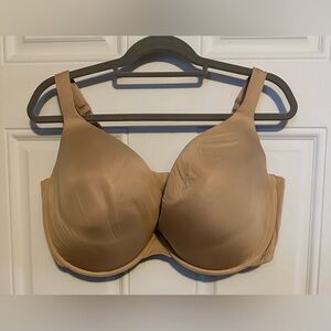 Lane Bryant Cacique Beige Smooth Boost Plunge Underwire Bra - 44G